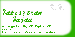 kapisztran hajdu business card